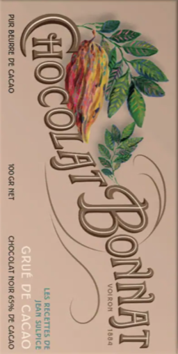 Bonnat 65%  "Dark Chocolate and Cacao Nibs" bar