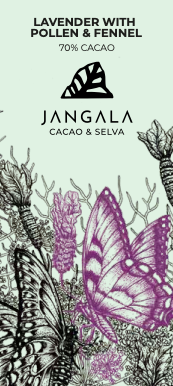 Jangala "Lavender with Pollen & Fennel"  70% Dark Chocolate Bar