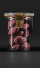 Milla Chocolates - Raspberry Caramelized Almonds with Raspberry and Pink Sea Salt covered in Chocolate