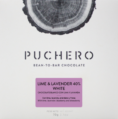 Puchero- 40% "Lime & Lavender" White Chocolate - Venezuela