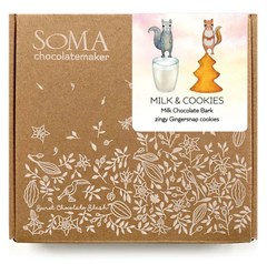 Soma "Milk and Cookies with Zingy Gingersnap cookies" Milk Chocolate Bark