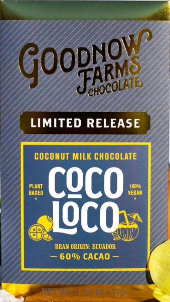 Goodnow Farms "Coco Loco" Ecuador 60% Coconut Rum Milk Chocolate