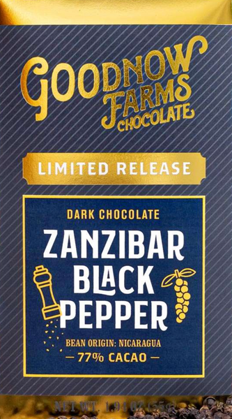 Goodnow Farms Limited Release "Zanzibar Pepper" 77% Dark Chocolate