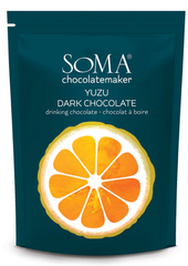 oma Yuzu dark drinking chocolate package, showcasing a delightful blend of rich chocolate and yuzu citrus flavor.