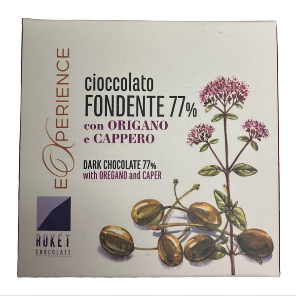 Ruket - Oregano and Capers 77% Dark Chocolate