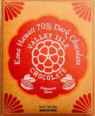 Valley Isle - Kona Hawaii 70% Dark Chocolate - Hawaii