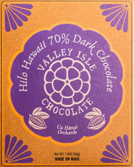 Valley Isle - Ua Hānai Orchard Hilo 70% Dark Chocolate - Hawaii