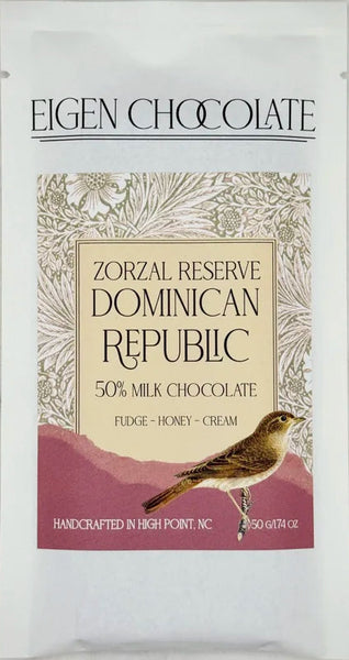 Eigen - Zorzal Reserve - 50% Milk Chocolate - Dominican Republic