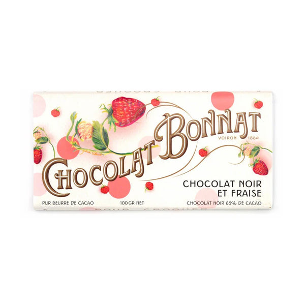 Bonnat - "Chocolat Noir et Fraise" 65% Dark Chocolate with Crunchy Strawberries