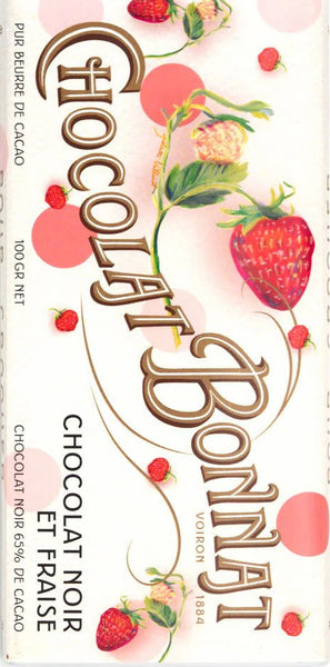 Bonnat - "Chocolat Noir et Fraise" 65% Dark Chocolate with Crunchy Strawberries