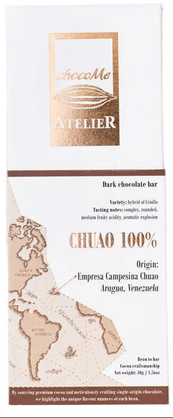 chocoME Atelier - Chuao 100% Dark Chocolate - Venezuela