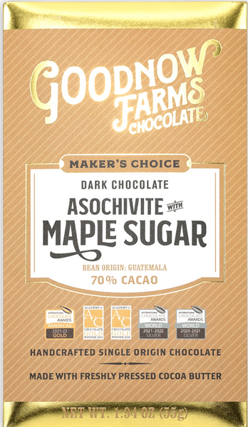 Goodnow Farms - Asochivite with Maple Sugar 70% Dark Chocolate - Guatemala