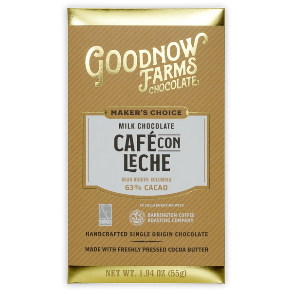 Goodnow Farms - Maker's Choice "Café Con Leche" 63% Milk Chocolate - Colombia