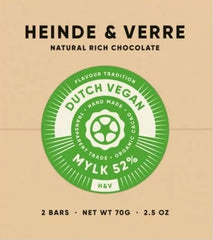 Heinde & Verre - Dutch Vegan 52% Vegan Mylk Chocolate - Dominican Republic, Ecuador, Indonesia