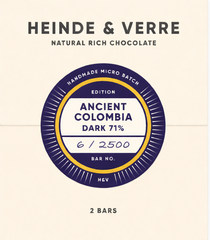 Heinde & Verre - Ancient Colombia 71% Dark Chocolate - Colombia