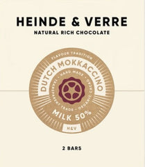 Heinde & Verre - Dutch Original Mokkaccino 50% Milk Chocolate - Dominican Republic, Ecuador, Indonesia