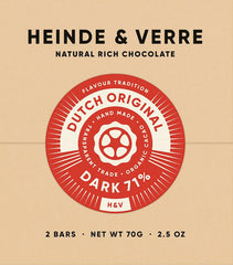 Heinde & Verre - Dutch Original 71% Dark Chocolate - Dominican Republic, Ecuador, Indonesia