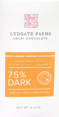 Lydgate Farms 75% Dark Chocolate Koloa Hawaiian Rum