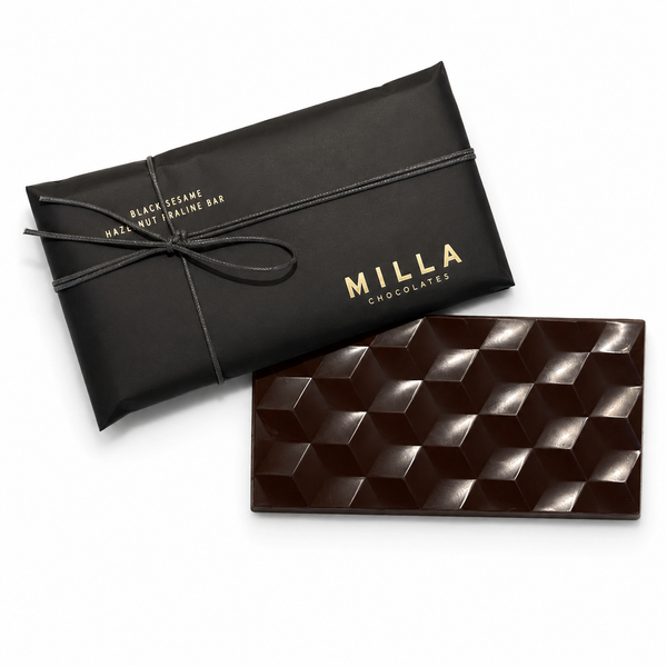 Milla Chocolates - Black Sesame Hazelnut Praliné Bar