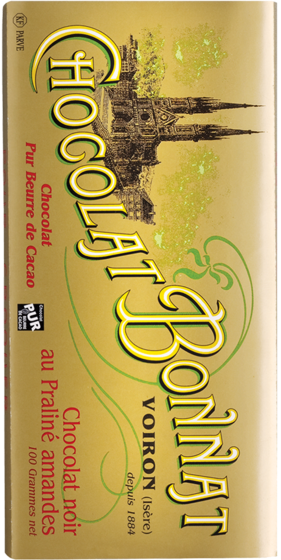 Bonnat 65% "Chocolat Noir au Praline Amandes" Dark Milk Chocolate Bar