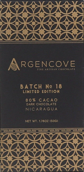 Argencove - "Batch No. 18" 80% Dark Chocolate - Nicaragua