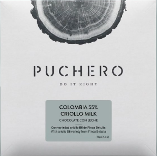 Puchero 55% Colombia Finca Betulia Criollo Milk Chocolate Bar