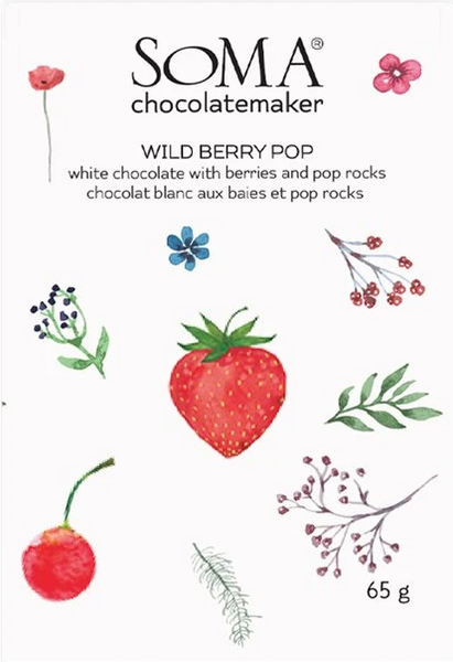 Soma Wild Berry Pop White Chocolate Bar