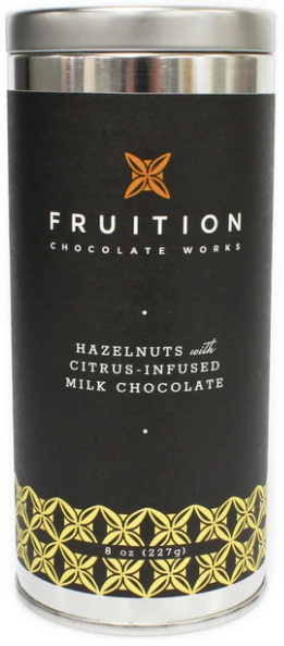 Fruition - hazelnuts w/ citrus-infused Milk chocolate