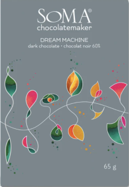 Soma Dream machine : Dark Chocolate Blend 62%, Madagascar, Ecuador, Dominican Republic