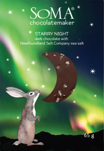 Soma Starry Night - 62% Dark Chocolate with Newfoundland Sea Salt