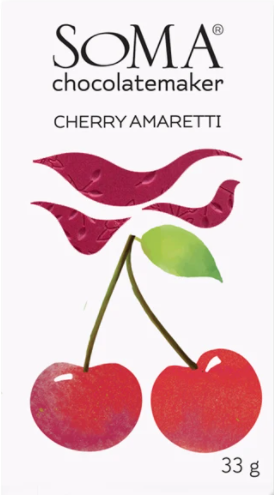 Soma Cherry Amaretti White Chocolate Bar