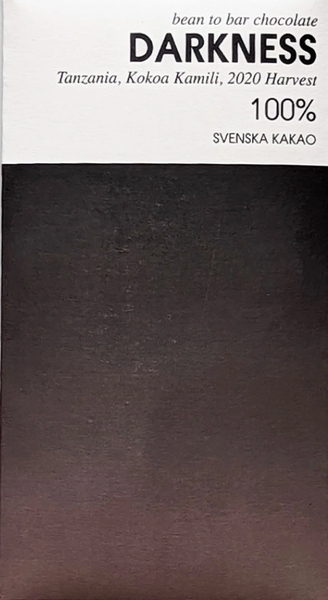 Svenska Kakao - "Darkness" 100% Extra Dark Chocolate - Tanzania
