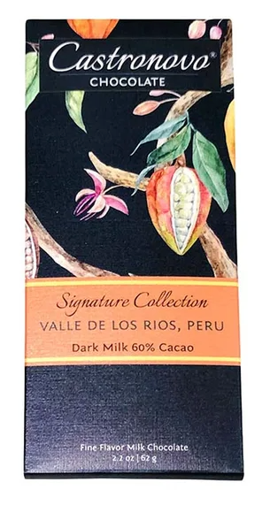 Castronovo Heirloom Cacao Valle de Los Rios, Peru 60%, Dark Milk Chocolate