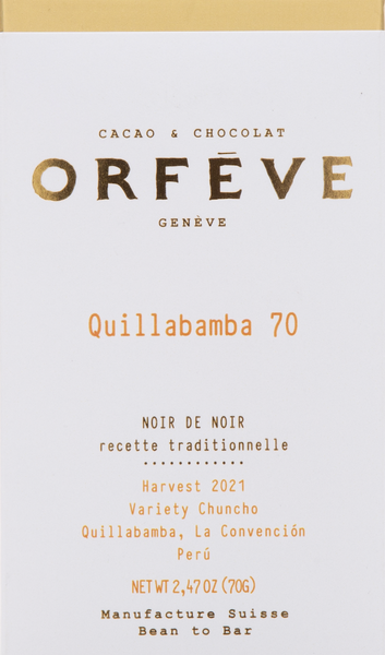 Orfeve - Quillabamba 70% Dark Chocolate - Peru