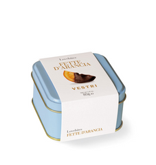Candied orange slices covered in rich dark chocolate, providing a sweet and tangy treat perfect for chocolate lovers.